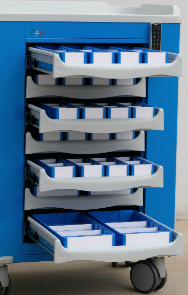 Medicijnkar voor baxter verpakkingen