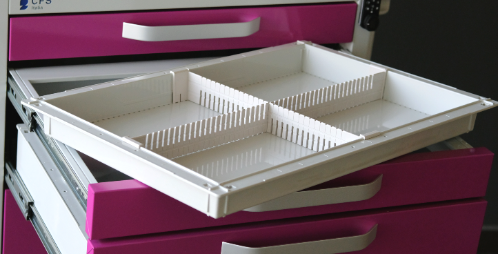 vakverdeling medicijnkar met slot